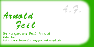 arnold feil business card